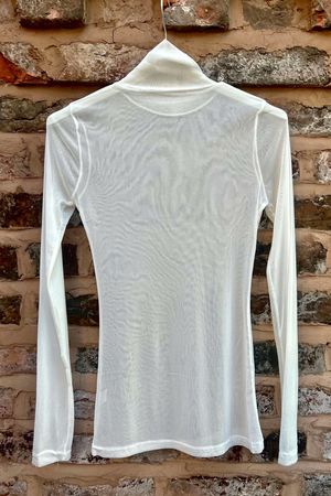 Essential Stretch Mesh Polo Layering Top White /30 =